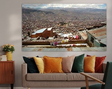 'Uitzicht op La Paz', Bolivia van Martine Joanne
