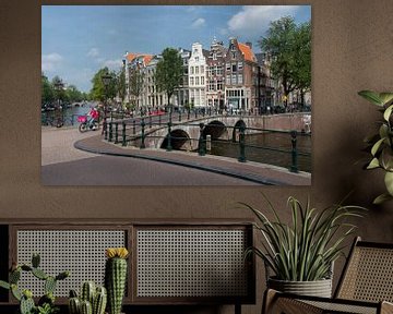 Blick auf die Keizersgracht Amsterdam von Peter Bartelings