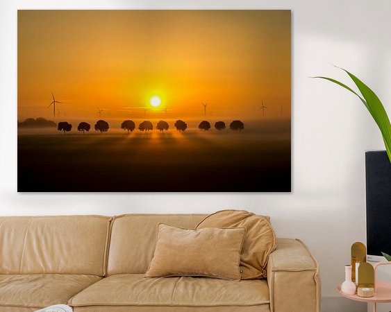 Voorbeeld van het werk in een kamer