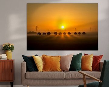 Sunrise in the polder. by Vincent Snoek
