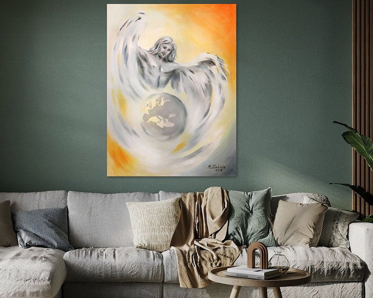 Voorbeeld van het werk in een kamer