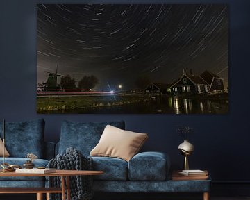 Zaanse schans bij heldere hemel.