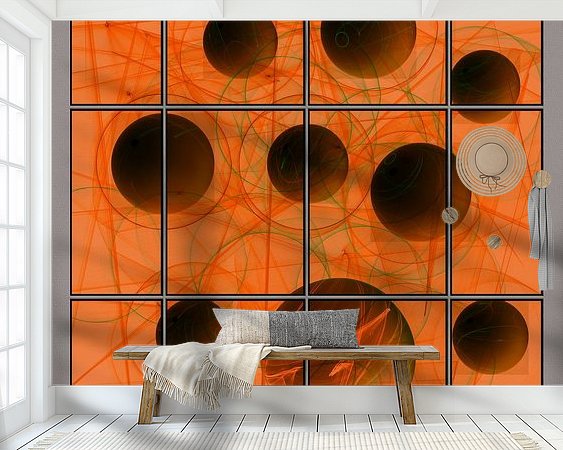 Voorbeeld van het werk in een kamer