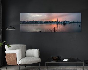 Panorama zonsopkomst in Zutphen van Marcel Pietersen