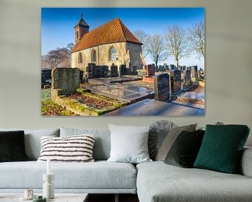 Het kerkje van Dorkwerd, in Groningen van Evert Jan Luchies