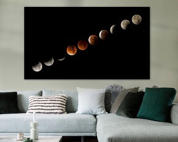 maansverduistering in fases van Moor van Bree foto's