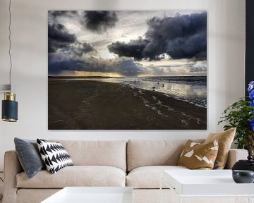 Stormy weather, Texel, Beach von Danielle Bosschaart
