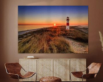 Sunrise at the Lighthouse List Ost on Sylt by Ursula Reins