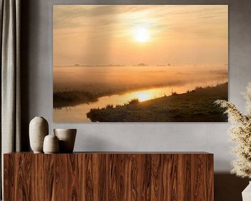 Prairie au lever du soleil atmosphérique sur Keesnan Dogger Fotografie