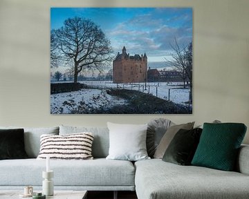 Einen frühen Januar Morgen beim Schloss Doornenburg von Cynthia Derksen