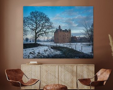 Einen frühen Januar Morgen beim Schloss Doornenburg von Cynthia Derksen