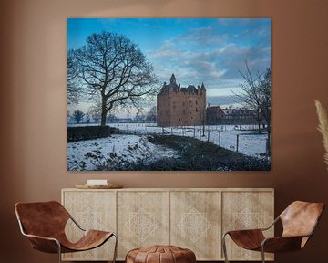 Einen frühen Januar Morgen beim Schloss Doornenburg