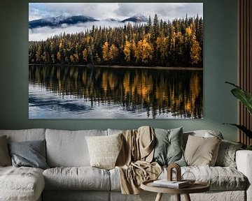 Herfst bij de Bowron Lakes in Canada von Ellen van Drunen