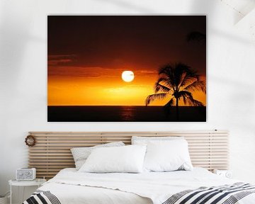 Sonnenuntergang auf Hawaii von Rob van der Post