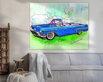 Cadillac cabriolet 1957 van Atelier Liesjes