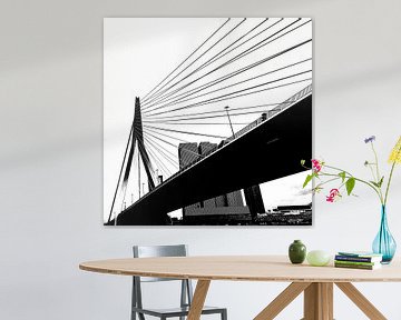Silhouette van de Erasmusbrug van Ellen van Schravendijk
