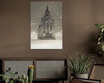 Stadhuis Gouda in de sneeuw van Remco-Daniël Gielen Photography