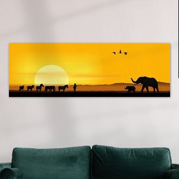 Ein Morgen in der afrikanischen Savanne von Monika Jüngling