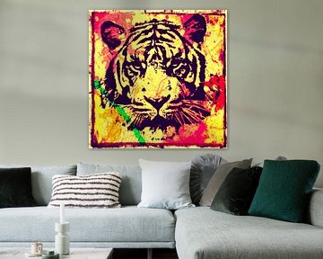 Tiger - Splash Pop Art PUR - 3 Colours - Part 1 by Felix von Altersheim