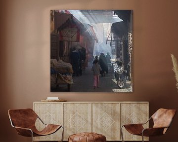 Souk in de medina van Meknes, Marokko by Johan van Veelen