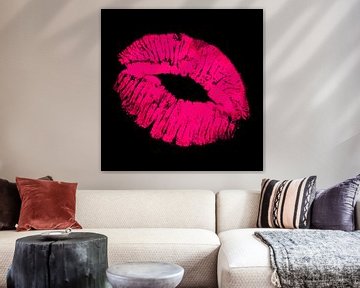Red Kiss on black van ART Eva Maria