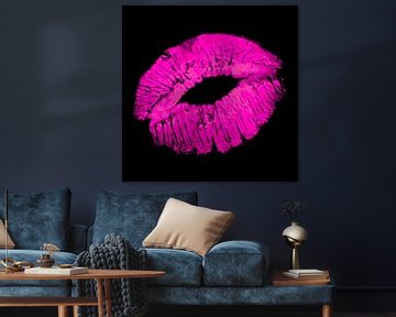 Neon Kiss on black sur ART Eva Maria