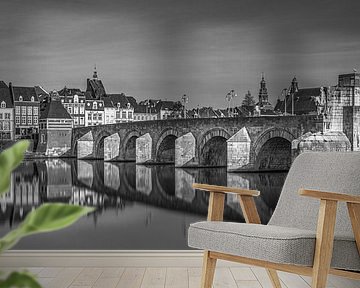 Sint Servaas bridge, Maastricht - Black White by Teun Ruijters