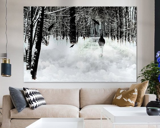 Voorbeeld van het werk in een kamer