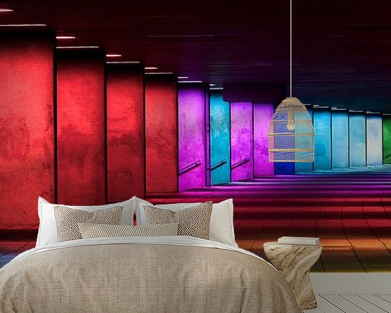 Voorbeeld van het werk in een kamer