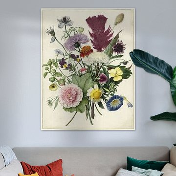 Boeket bloemen op witte achtergrond (gezien bij vtwonen)