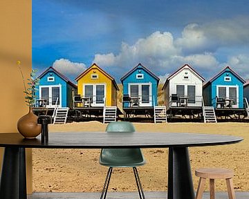 Panorama beach houses Vlissingen by Anton de Zeeuw