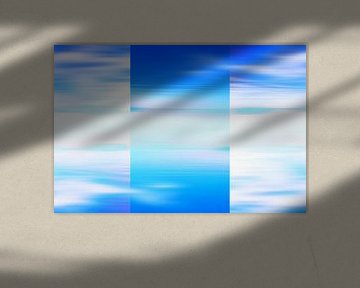Blaue abstrakte Licht Seestück