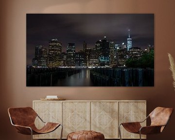 Lower Manhattan by Night van Bart van der Horst