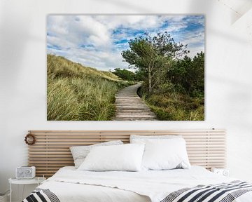 Landscape with dunes on the island Amrum van Rico Ködder