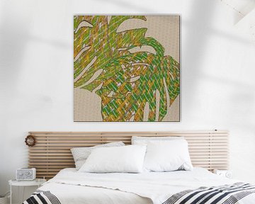 MONSTERA in detailed drawing and text