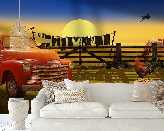 Voorbeeld van het werk in een kamer