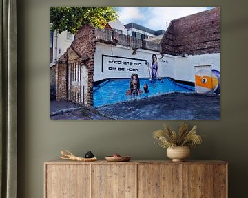 Purmerend muurschildering Snooker & Pool van Lia Morcus