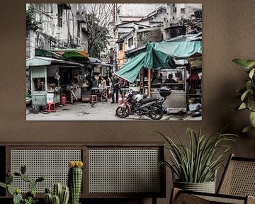 Marktstraat in Maleisië van Aitches Photography