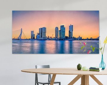 zonsopkomst Skyline van Rotterdam van eric van der eijk