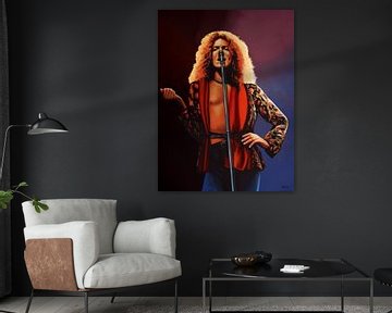 Robert Plant of Led Zeppelin Schilderij van Paul Meijering