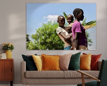 Familie in Uganda, Afrika