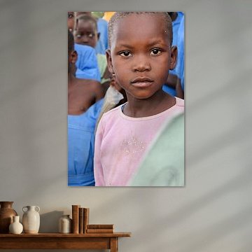 Ugandees meisje op school, Uganda, Afrika