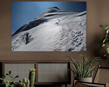 Les alpinistes sur l'Allalinhorn