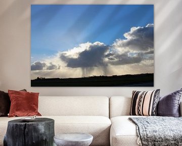 Donkere wolken in Noord-Holland van Elisabeth Eisbach
