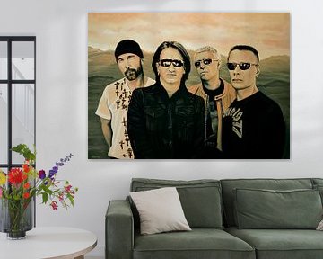 U2 Silver And Gold Schilderij van Paul Meijering