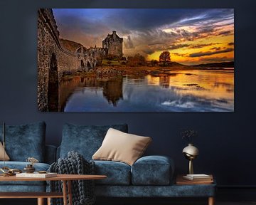 Eilean Don Castle in Dornie Scotland by Peter Bolman