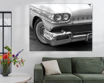 White Georgeous Oldsmobile Car by Nicky`s Prints