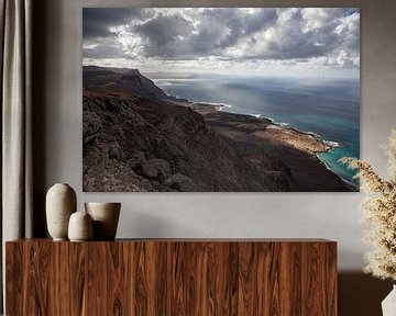 High viewpoint coastal view Lanzarote by Peter van Eekelen