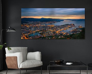 Sonnenuntergang Bergen, Norwegen