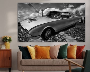 Witte Ford Thunderbird  by Nicky`s Prints